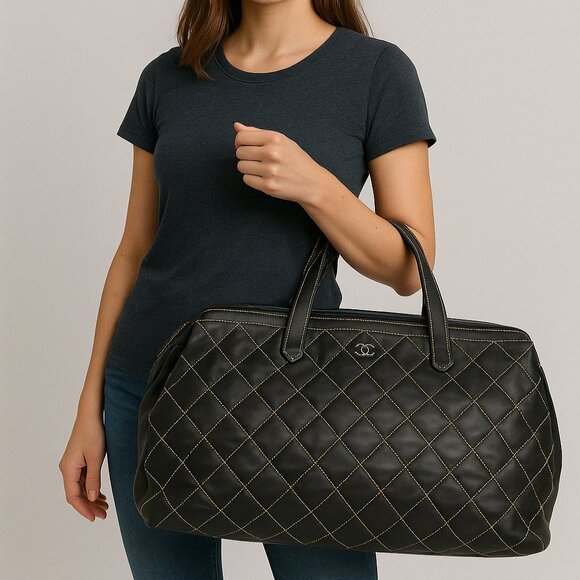 Chanel Surpique XL Bowler bag - Picture 1 of 15